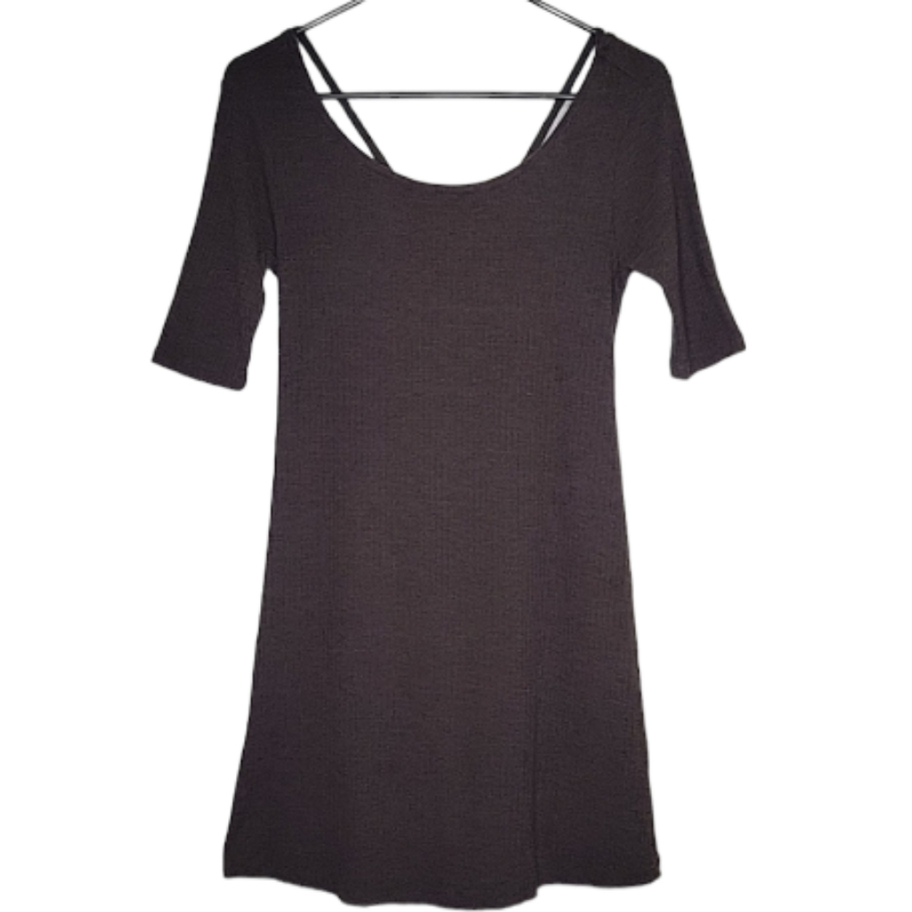 Everly Brown Ribbed Dress, Size S